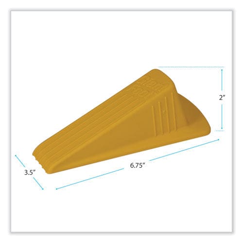 Master Caster Giant Foot Doorstop No-slip Rubber Wedge 3.5w X 6.75d X 2h Safety Yellow - Janitorial & Sanitation - Master Caster®