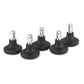 Master Caster Low Profile Bell Glides Grip Ring Type B Stem 2 X 1.38 Glide Matte Black 5/set - Furniture - Master Caster®