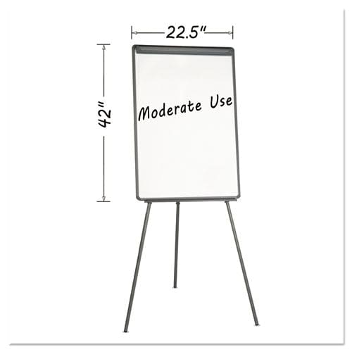 MasterVision Basic Tripod Melamine Presentation Easel 22.5 X 42 White/black - School Supplies - MasterVision®