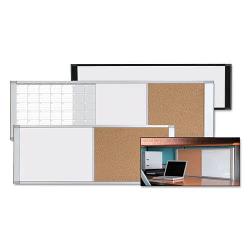 MasterVision Combo Cubicle Workstation Dry Erase/cork Board 48 X 18 Natural/white Surface Aluminum Frame - School Supplies - MasterVision®