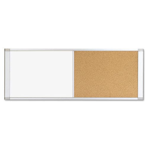 MasterVision Combo Cubicle Workstation Dry Erase/cork Board 48 X 18 Natural/white Surface Aluminum Frame - School Supplies - MasterVision®