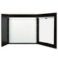 MasterVision Conference Cabinet Porcelain Magnetic Dry Erase Board 48 X 48 White Surface Ebony Wood Frame - School Supplies - MasterVision®