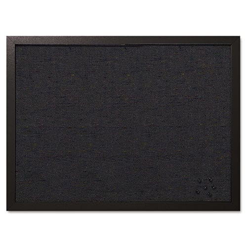 MasterVision Designer Fabric Bulletin Board 24 X 18 Black Surface Black Mdf Wood Frame - School Supplies - MasterVision®