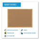 MasterVision Earth Cork Board 36 X 24 Natural Surface Oak Wood Frame - School Supplies - MasterVision®