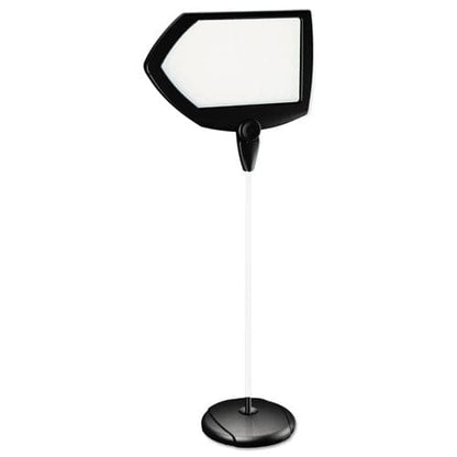 MasterVision Floor Stand Sign Holder Arrow 25 X 17 63 High White Surface Black Steel Frame - School Supplies - MasterVision®