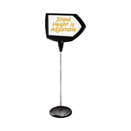 MasterVision Floor Stand Sign Holder Arrow 25 X 17 63 High White Surface Black Steel Frame - School Supplies - MasterVision®