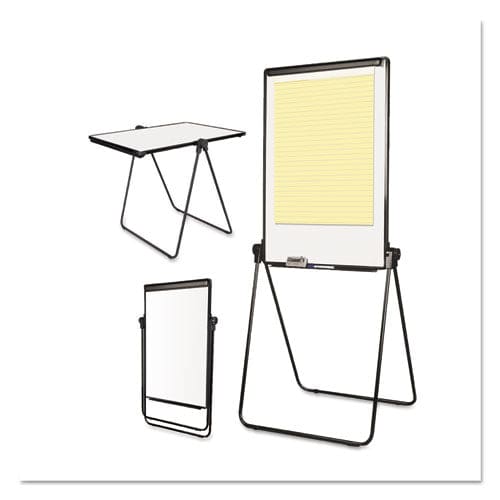 MasterVision Folds-to-a-table Melamine Easel 28.5 X 37.5 White Steel/laminate - School Supplies - MasterVision®