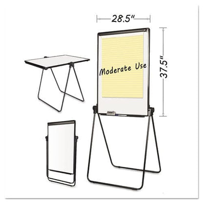 MasterVision Folds-to-a-table Melamine Easel 28.5 X 37.5 White Steel/laminate - School Supplies - MasterVision®