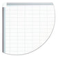 MasterVision Gridded Magnetic Steel Dry Erase Planning Board 1 X 2 Grid 36 X 24 White Surface Silver Aluminum Frame - School Supplies -