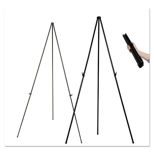 MasterVision Instant Easel 61.5 High Black Steel Lightweight - School Supplies - MasterVision®