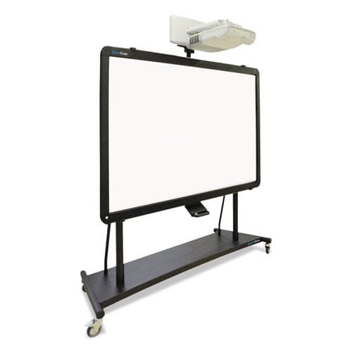 MasterVision Interactive Board Mobile Stand With Ultra-short Throw Projector Arm And Mounting Plate 76 X 26 X 70 To 80 Black - School