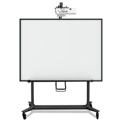 MasterVision Interactive Board Mobile Stand With Ultra-short Throw Projector Arm And Mounting Plate 76 X 26 X 70 To 80 Black - School