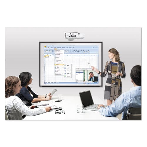 MasterVision Interactive Dry Erase Board 90 X 52.7 White Surface Black Aluminum Frame - School Supplies - MasterVision®