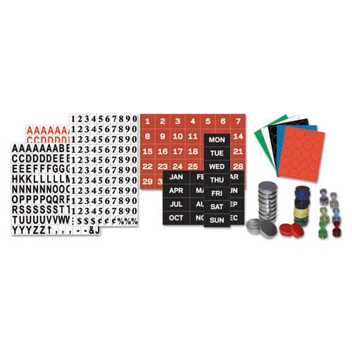 MasterVision Interchangeable Magnetic Board Accessories Calendar Dates Red/white 1 X 1 31 Pieces - School Supplies - MasterVision®