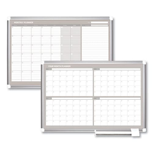 MasterVision Magnetic Dry Erase Calendar Board 12 Month 36 X 24 White Surface Silver Aluminum Frame - School Supplies - MasterVision®