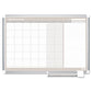 MasterVision Magnetic Dry Erase Calendar Board 12-month Calendar 48 X 36 White Surface Silver Aluminum Frame - School Supplies -