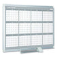 MasterVision Magnetic Dry Erase Calendar Board 12-month Calendar 48 X 36 White Surface Silver Aluminum Frame - School Supplies -