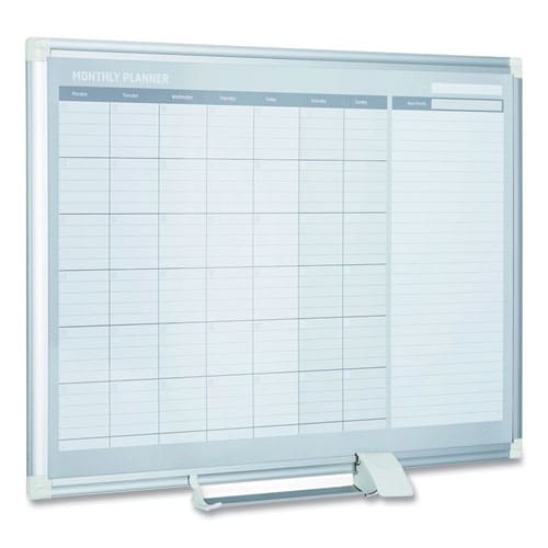 MasterVision Magnetic Dry Erase Calendar Board One Month 48 X 36 White Surface Silver Aluminum Frame - School Supplies - MasterVision®