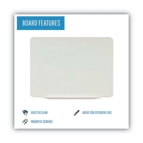 MasterVision Magnetic Glass Dry Erase Board 60 X 48 Opaque White Surface - School Supplies - MasterVision®