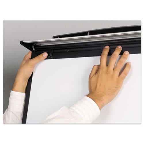 MasterVision Platinum Mobile Easel 29 X 41 White Surface Black Plastic Frame - School Supplies - MasterVision®