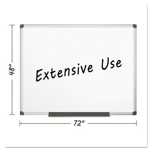 MasterVision Porcelain Value Dry Erase Board 48 X 72 White Surface Silver Aluminum Frame - School Supplies - MasterVision®