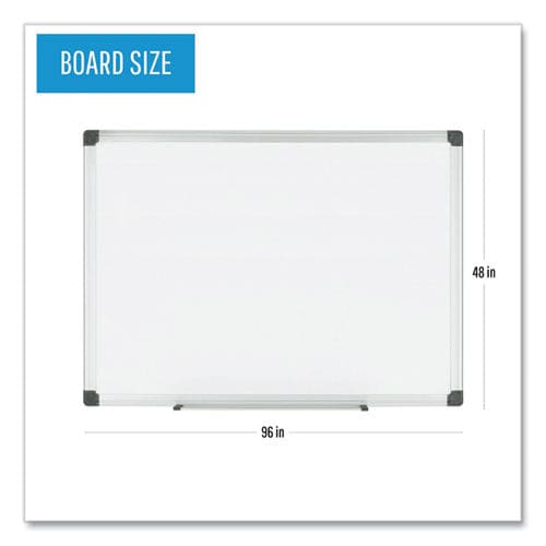 MasterVision Porcelain Value Dry Erase Board 48 X 96 White Surface Silver Aluminum Frame - School Supplies - MasterVision®