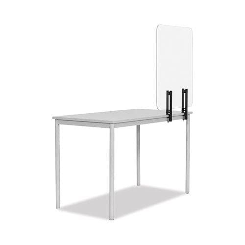 MasterVision Protector Series Frameless Glass Desktop Divider 23.6 X 0.16 X 35.4 Clear/aluminum - Furniture - MasterVision®