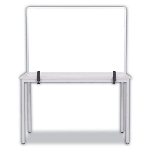 MasterVision Protector Series Glass Aluminum Desktop Divider 35.4 X 0.16 X 23.6 Clear - Furniture - MasterVision®