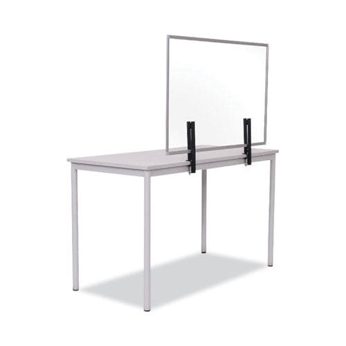 MasterVision Protector Series Glass Aluminum Desktop Divider 40.9 X 0.16 X 27.6 Clear - Furniture - MasterVision®