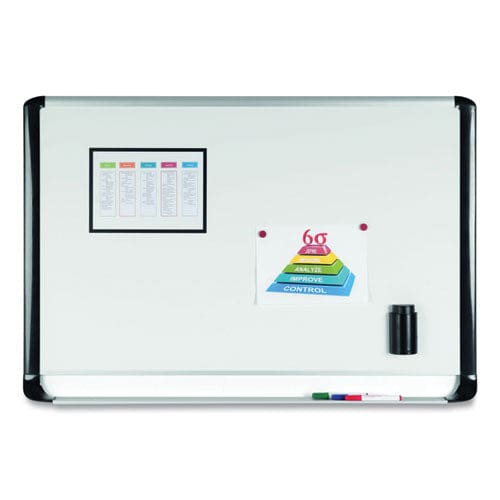 MasterVision Pure Platinum Magnetic Dry Erase Board 96 X 48 White Surface Silver/black Aluminum Frame - School Supplies - MasterVision®