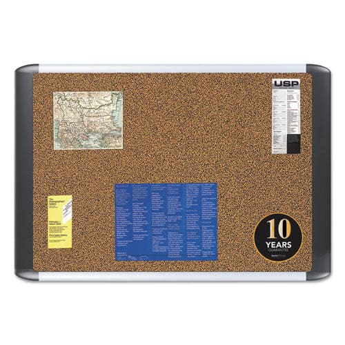 MasterVision Tech Cork Board 36 X 24 Tan Surface Silver/black Aluminum Frame - School Supplies - MasterVision®