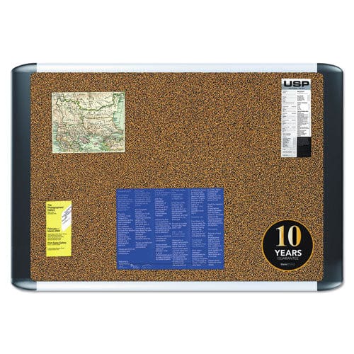 MasterVision Tech Cork Board 36 X 24 Tan Surface Silver/black Aluminum Frame - School Supplies - MasterVision®