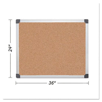 MasterVision Value Cork Bulletin Board With Aluminum Frame 24 X 36 Natural Surface Silver Aluminum Frame - School Supplies - MasterVision®