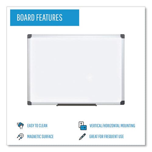 MasterVision Value Lacquered Steel Magnetic Dry Erase Board 18 X 24 White Surface Silver Aluminum Frame - School Supplies - MasterVision®