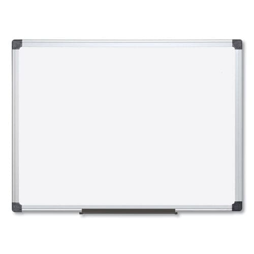 MasterVision Value Lacquered Steel Magnetic Dry Erase Board 96 X 48 White Surface Silver Aluminum Frame - School Supplies - MasterVision®