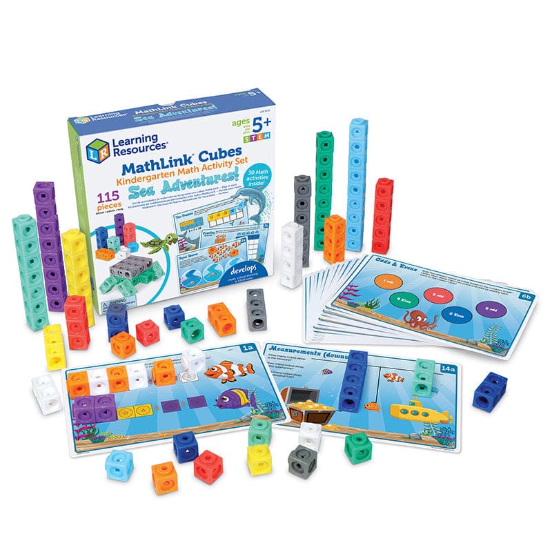 Mathlink Cubes Gr K Sea Adventures Math Activity Set (Pack of 2) - Math - Learning Resources