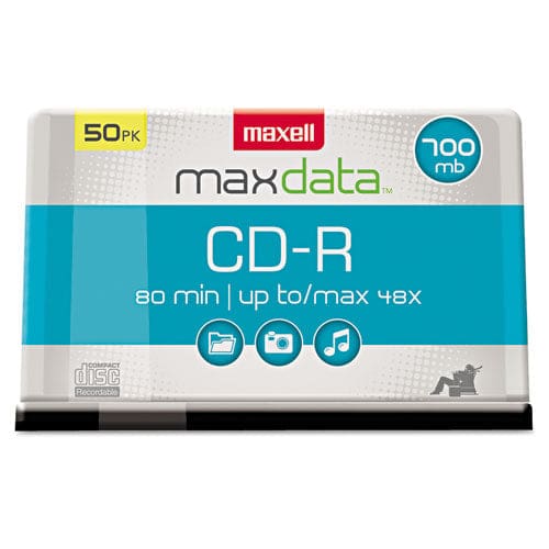 Maxell Cd-r Discs 700 Mb/80 Min 48x Spindle Silver 50/pack - Technology - Maxell®