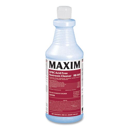 Maxim Afbc Acid-free Restroom Cleaner Safe-to-ship Fresh Scent 32 Oz Bottle 6/carton - School Supplies - Maxim®