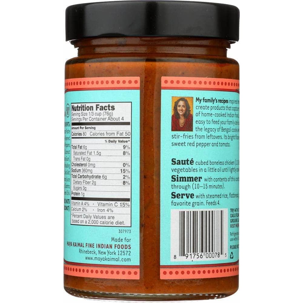 Maya Kaimal Maya Kaimal Jalfrezi Curry Indian Simmer Sauce Medium, 12.5 oz