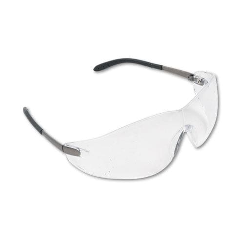 MCR Safety Blackjack Wraparound Safety Glasses Chrome Plastic Frame Clear Lens 12/box - Office - MCR™ Safety