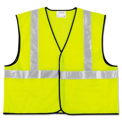 MCR Safety Class 2 Safety Vest Polyester X-large Fluorescent Lime With Silver Stripe - Janitorial & Sanitation - MCR™ Safety