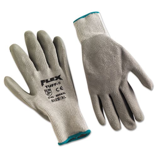 MCR Safety Flextuff Latex Dipped Gloves Gray X-large 12 Pairs - Janitorial & Sanitation - MCR™ Safety