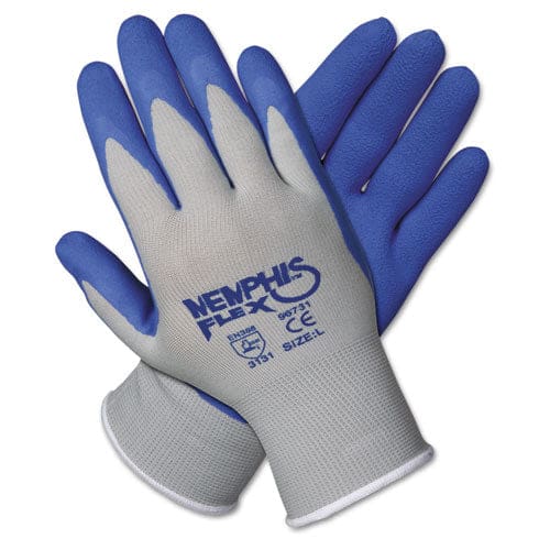 MCR Safety Memphis Flex Seamless Nylon Knit Gloves Large Blue/gray Dozen - Janitorial & Sanitation - MCR™ Safety