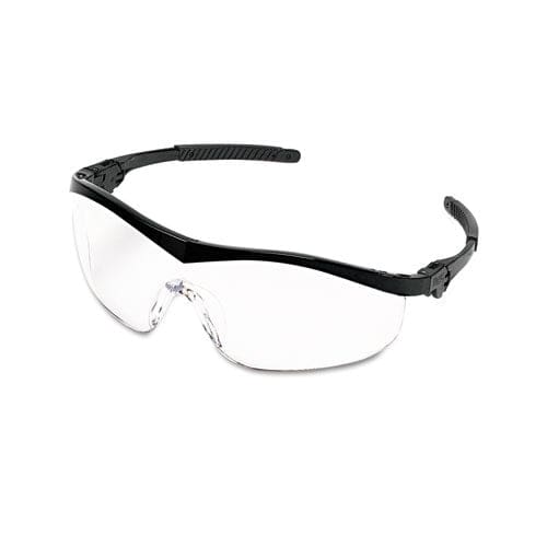 MCR Safety Storm Wraparound Safety Glasses Black Nylon Frame Clear Lens 12/box - Office - MCR™ Safety