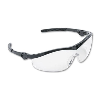 MCR Safety Storm Wraparound Safety Glasses Black Nylon Frame Clear Lens 12/box - Office - MCR™ Safety