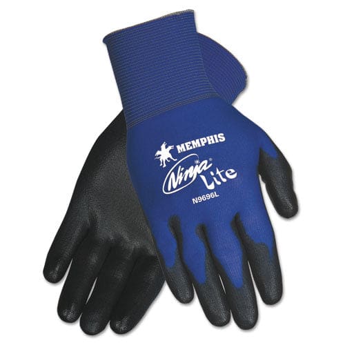 MCR Safety Ultra Tech Tacartonile Dexterity Work Gloves Blue/black Large Dozen - Janitorial & Sanitation - MCR™ Safety