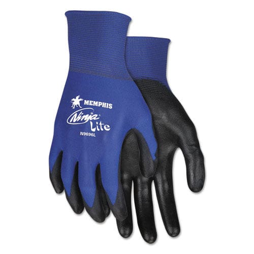 MCR Safety Ultra Tech Tacartonile Dexterity Work Gloves Blue/black Large Dozen - Janitorial & Sanitation - MCR™ Safety