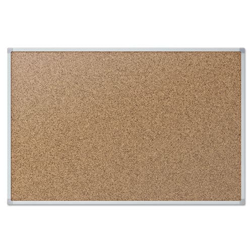 Mead Cork Bulletin Board 36 X 24 Natural Surface Silver Aluminum Frame - School Supplies - Mead®