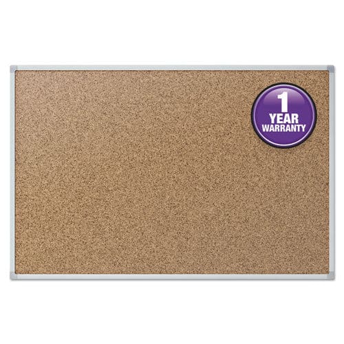 Mead Cork Bulletin Board 36 X 24 Natural Surface Silver Aluminum Frame - School Supplies - Mead®