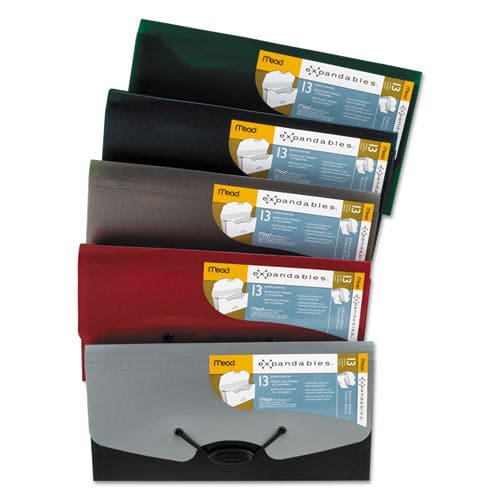 Mead Expandables Expanding File 13 Sections Cord/hook Closure 1/13-cut Tabs Check Size Randomly Assorted Colors - School Supplies - Mead®